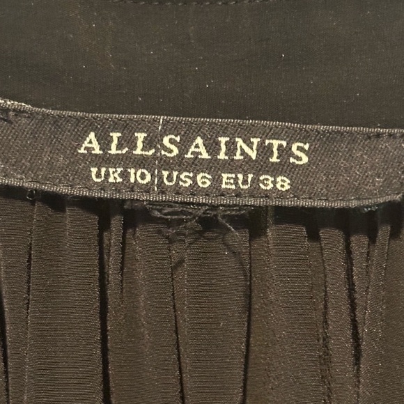 All Saints black blouse with buttons 🖤 Womens size 6. - Picture 2 of 5